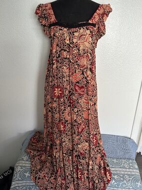 HANDMADE 70’S BOHEMIAN midi/ maxi DRESS.
